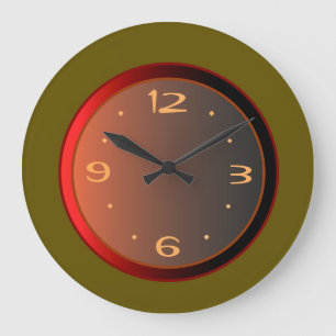 Sfeervol groen met rode lichteffecten grote klok