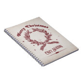 Sfeervol Kerstseizoen Vintage Notitieboek (Rechterzijde)