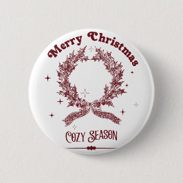 Sfeervol Kerstseizoen Vintage Ronde Button 5,7 Cm