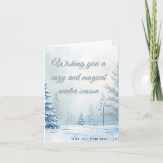 Sfeervol & Magisch Winter Wonderland Cadeaubon Kaart (Voorkant)