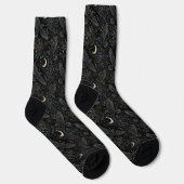 Sfeervol Obsidiaan Barokke Raaf Sokken (Rechts)