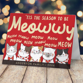 Sfeervol om Meowww grappig te zijn Knuffelkatten d Feestdagen Kaart