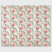 Sfeervol oude rozen & rustieke schuur hout cadeaupapier (Vlak)