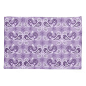 Sfeervol paars en wit paisley motief kussensloop (Achterkant)