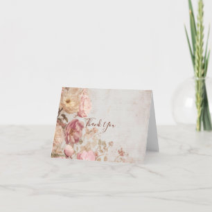 Sfeervol Romantisch Vintage Rozen Bloemfeest Bedankkaart