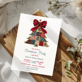 Sfeervol Rood Chic Patchwork Boog Kerstfeest Kaart