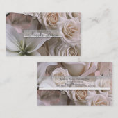 Sfeervol Roze Bloem Bruiloft Elegant Visitekaartje (Voorkant / Achterkant)