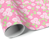 Sfeervol Roze Bloemmotief Cadeaupapier (Rol Hoek)