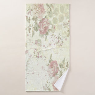 Sfeervol roze roos bloemen badhanddoek