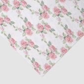 Sfeervol Roze Roos Bloemmotief Tissuepapier (Detail)