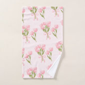 Sfeervol Roze Tulp Boeket Bloemen Bad Handdoek (Handdoek)