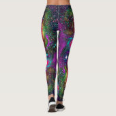 Sfeervol sterrenveld overal print Leggings (Achterkant)