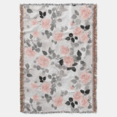 Sfeervol Vintage Bloemige Roze Rozen Elegant Deken (Voorkant Verticaal)