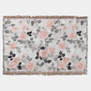 Sfeervol Vintage Bloemige Roze Rozen Elegant Deken