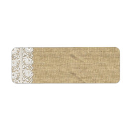 Sfeervol vintage kant en rustieke natuurlijke jute etiket