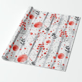 Sfeervol Vintage Kerstpatroon Cadeaupapier (Uitgerold)