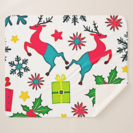 Sfeervol Winter Wonder Patroon Droom Design Sherpa Deken