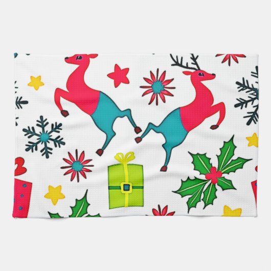 Sfeervol Winter Wonder Patroon Droom Design Theedoek (Horizontaal)