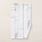 Sfeervol Witte Houten Landelijke Boerderij Schuur Bad Handdoek (Handdoek)