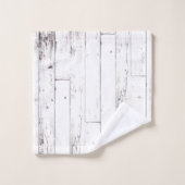 Sfeervol Witte Houten Landelijke Boerderij Schuur Bad Handdoek (Wasdoekje)