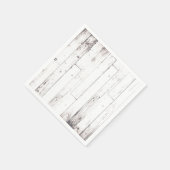 Sfeervol witte houten rustieke boerderijfeest servet (Hoek)