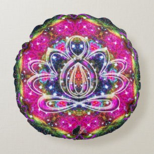 Sfeervol Zen Lotus Rond Kussen