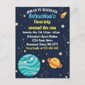 Sfeervolle 1e verjaardag eerste reis rond de zon briefkaart (Voorkant)