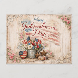 Sfeervolle Amerikaanse Onafhankelijkheidsdag in Sh Feestdagenkaart