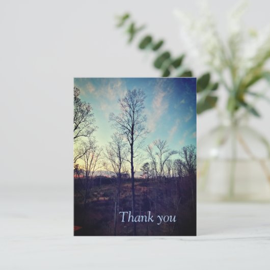 Sfeervolle bedankkaart (Staand voorkant)