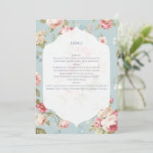 Sfeervolle bloemenprint menu (Staand voorkant)