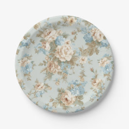 Sfeervolle bloemenprint papieren bordje