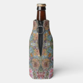 Sfeervolle bloementuin aquarel schildering flesjeskoeler (Fles Achterkant)
