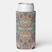 Sfeervolle bloementuin aquarel schildering seltzer blikjeskoeler (Seltzer Achterkant)