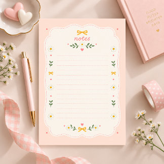 Sfeervolle Daisy Bloemige Briefpapier Gelinieerd P