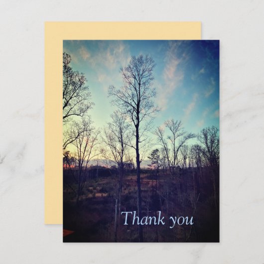 Sfeervolle dankkaart bedankkaart (Voorkant / Achterkant)