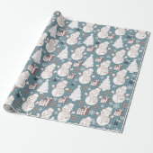 Sfeervolle Fantasievolle Feestdagen Cadeaupapier (Uitgerold)