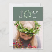 Sfeervolle Foto Eucalyptus Krans Persoonlijk Feestdagenkaart (Voorkant)
