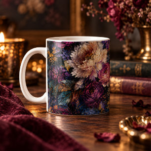 Sfeervolle gotische impressionistische bloementuin koffiemok