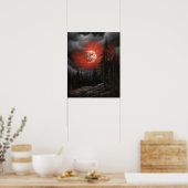 Sfeervolle Gotische Maan Kunstprint Poster (Keuken)