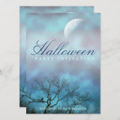 Sfeervolle Halloween-feestuitnodigingen Kaart (Voorkant / Achterkant)