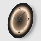 Sfeervolle Halo van crème op Tan Brown Wall Clock Grote Klok (Hoek)