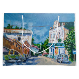 Sfeervolle Impressionistische Stadsgezicht Cadeaut Groot Cadeauzakje