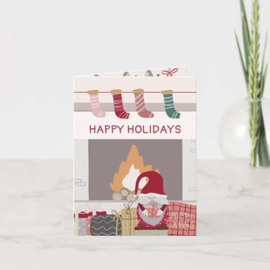 Sfeervolle Kerst Thuis Foto Script Kerstkaart Feestdagen Kaart (Voorkant)