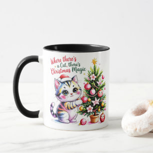 Sfeervolle Kerstmagie - Gezellig Kat Moeder Cadeau Mok