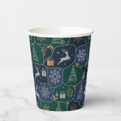 Sfeervolle Kerstmagie Papieren Bekers (Links)