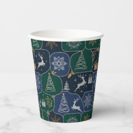 Sfeervolle Kerstmagie Papieren Bekers