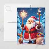 Sfeervolle Kerstscène Gloed Kerstman Winter Briefkaart (Voorkant / Achterkant)