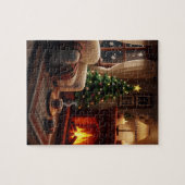 Sfeervolle Kerstsfeer, in een gebreide stijl Legpuzzel (Horizontaal)