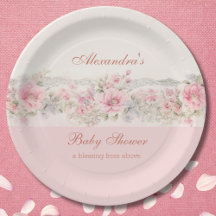 Sfeervolle Roze Bloemige Christelijke Baby Shower