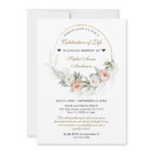 Sfeervolle Roze Levensviering Funeral Herdenking